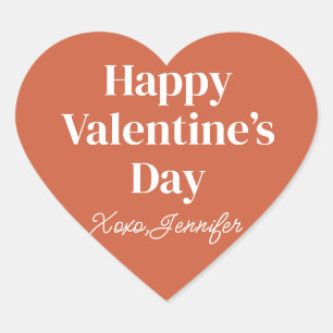 Adesivo Coração Dia do Namorados Feliz Personalizado