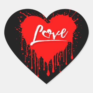 ADESIVO CORAÇÃO DIA DOS NAMORADOS CORAÇÃO VERMELHO DERRETENDO AMOR