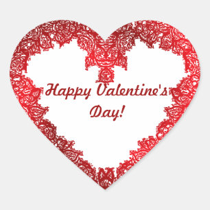 Adesivo Coração Dia dos namorados vermelho do coração