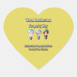 Adesivo Coração Dia Mundial da Propriedade Intelectual:Proteger o