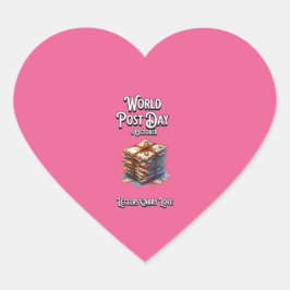 Adesivo Coração Dia Mundial Poste. Cartas Amor Carregar.