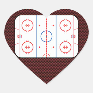 Adesivo Coração Diagrama de Rink do Companion Game de Hóquei