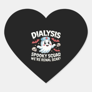 Adesivo Coração Diálise Spooky Esquadrão Renal Nefrologia do Hallo