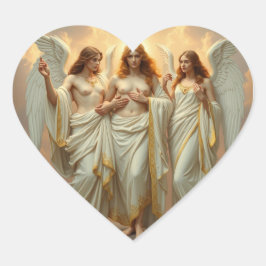 Adesivo Coração „Die drei heiligen Schutzengel“