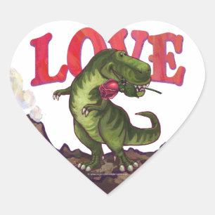 Adesivo Coração Dino Love Heart Stickers