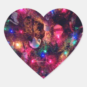 Adesivo Coração Do "etiquetas do fulgor Natal"