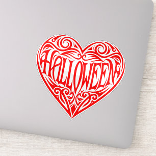 Adesivo Coração do Halloween, Coração Vermelho, Feriado