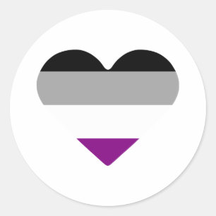 Adesivo Coração do Orgulho Asexual