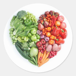 Adesivo Coração do vegetariano