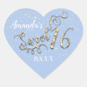 Adesivo Coração Doce 16.º - Glitter Cardíaco Confetti Enfumaçado A