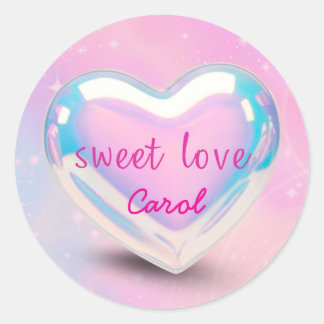 Adesivo coração doce amor