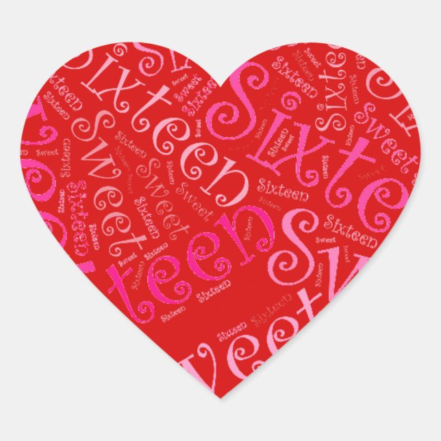 Adesivo Coração Doce Dezesseis Doçosos com Cardiopatias - Presente (Frente)