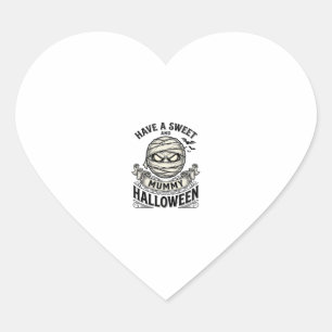 Adesivo Coração Doce Mamãe Halloween Design Vetorial Vintage_1