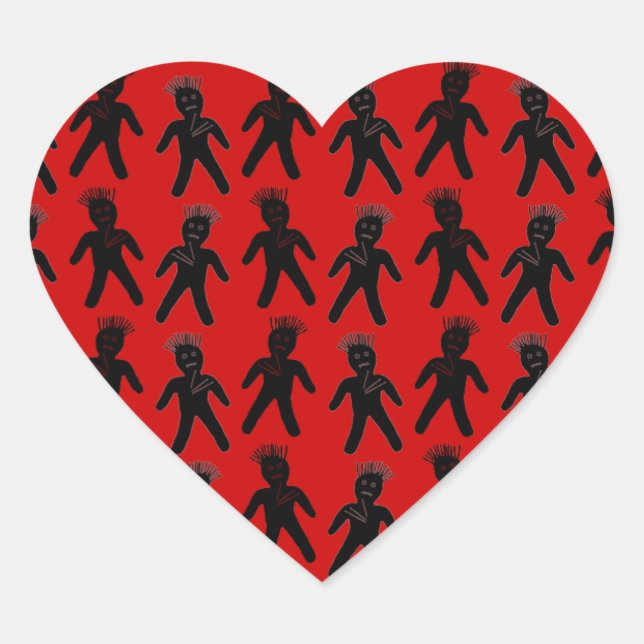 Adesivo Coração Doll Voodoo (Frente)