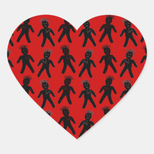 Adesivo Coração Doll Voodoo