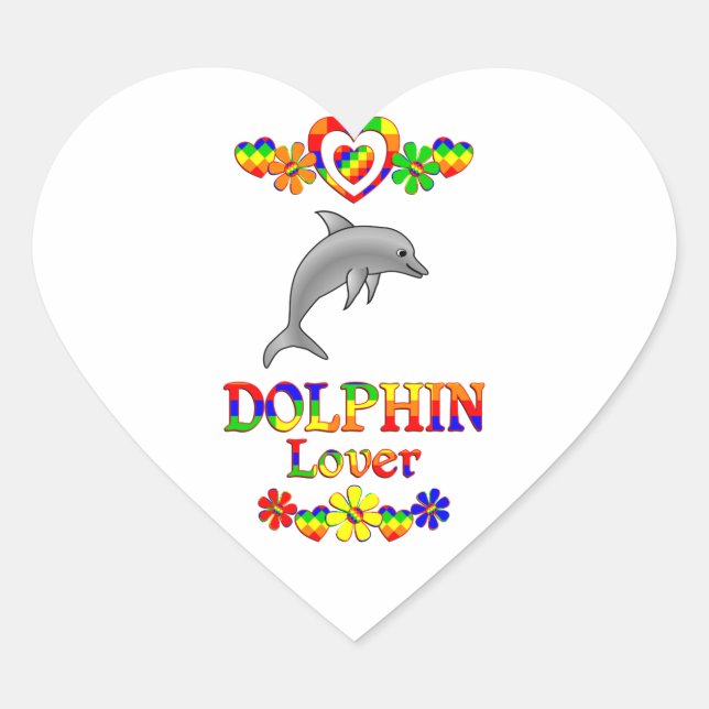Adesivo Coração Dolphin Lover (Frente)