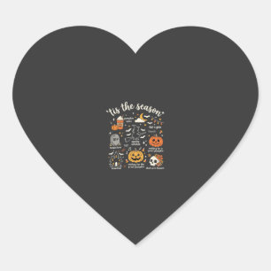 Adesivo Coração Doodle do Halloween É a Estação Desenho de Bruxa