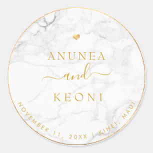 Adesivo Coração Dourado PixDezine Marble Faux