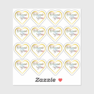 Adesivo Coração Dourado Transparente Agradeço Aos Seus 