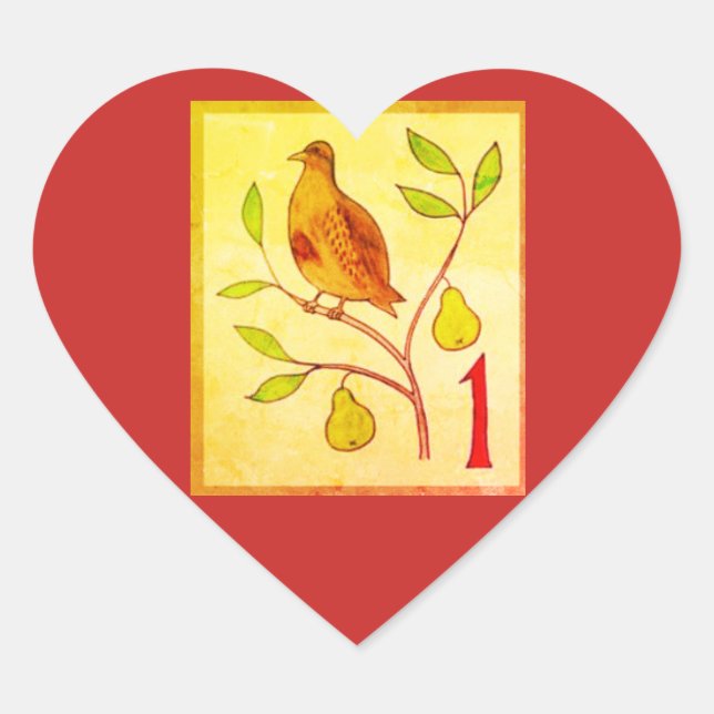 ADESIVO CORAÇÃO DOZE DIAS DE CARINHO DE NATAL (Frente)