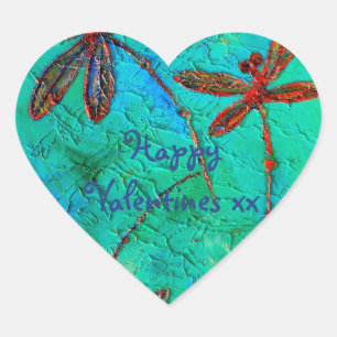 Adesivo Coração Dragonfly Dance Heart Sticker