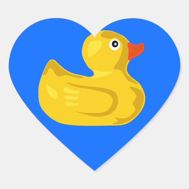 Adesivo Coração Ducky Duck Heart Sticker (Frente)