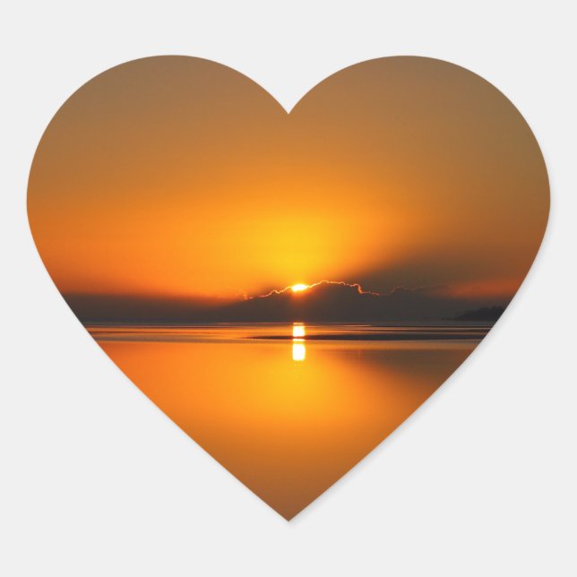Adesivo Coração Dundowran Beach sunrise (Frente)