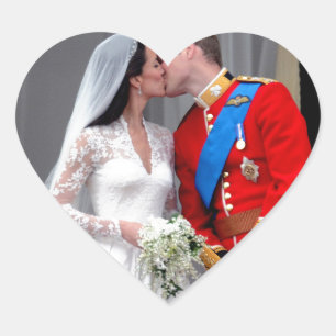 Adesivo Coração Duque e Duquesa do Casamento Real de Cambridge