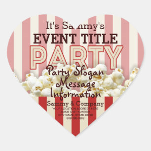 Adesivo Coração É a oferta do seu partido personalizado.