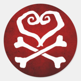 Adesivo Coração e Crossbones