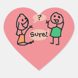 Adesivo Coração Ei Wanna Heart Sticker by RoseWrites