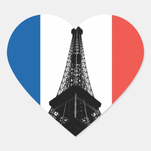 Adesivo Coração Eiffel Tower Heart Sticker (Frente)