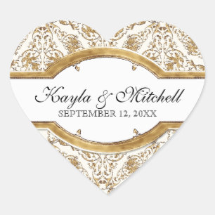 Adesivo Coração Elegância 2 do traje de cerimónia, selo de