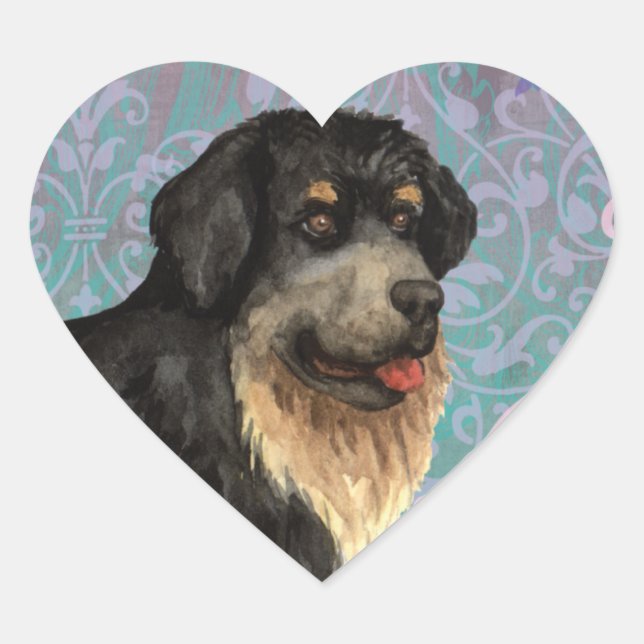 Adesivo Coração Elegante Tibetano Mastiff Heart Sticker (Frente)