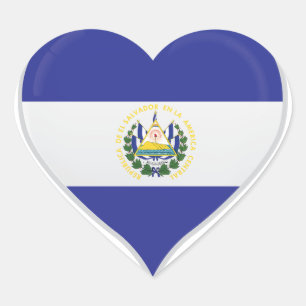 Adesivo Coração Elsalvador ama o cartaz do orgulho da bandeira
