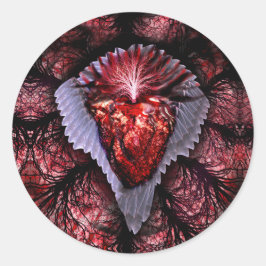 Adesivo Coração em chamas