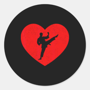 Adesivo Coração em Forma de Taekwondo no Dia dos Namorados