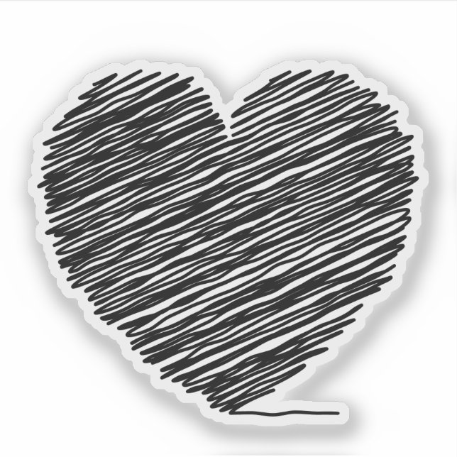 Adesivo Coração Em Uma Corda (Frente)