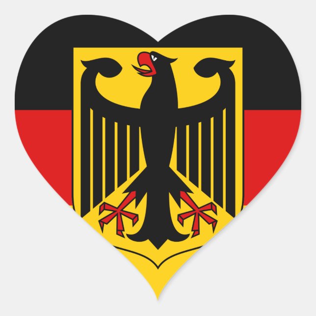 Adesivo Coração emblema alemão (Frente)