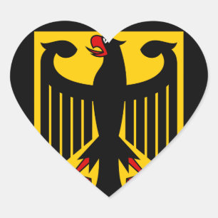 Adesivo Coração emblema alemão