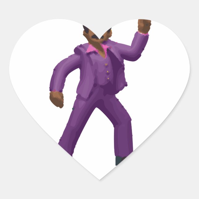 Adesivo Coração Emoji Dancing Man (Frente)
