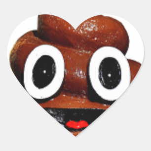 Adesivo Coração emoji feliz e engraçado