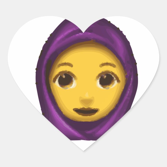 Adesivo Coração emoji hajib (Frente)