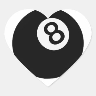 Adesivo Coração emoji oito bolas