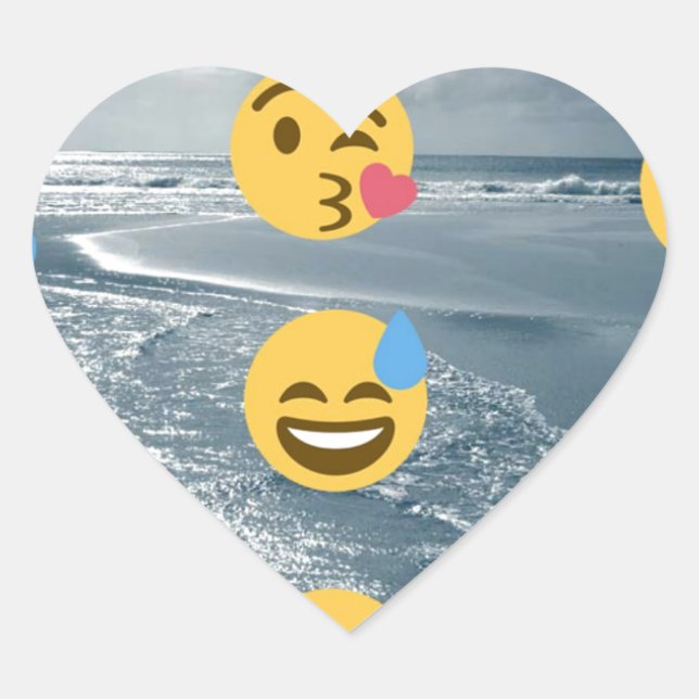 Adesivo Coração Emojis (Frente)