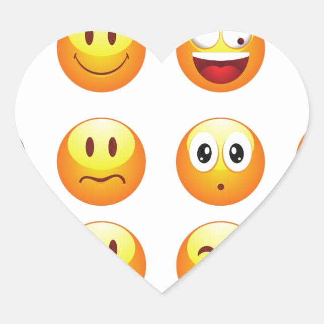 Adesivo Coração emojis (Frente)