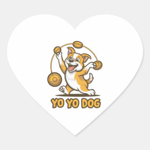 Adesivo Coração Encantador YoYo Dog 360 Skill