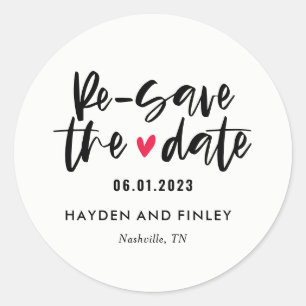 Adesivo Coração Encantadora COR EDITÁVEL Salva A Data