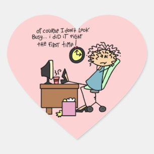 Adesivo Coração Endireite a primeira vez o humor