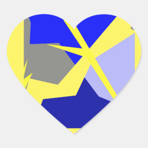 Adesivo Coração Energia de abstrato Art